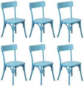 CHELSEA - set 6 sedie in legno di olmo