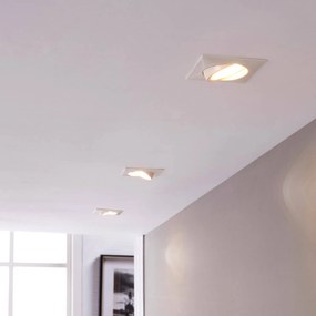 Lindby Downlight LED Andrej, angolare, bianco, set da 3