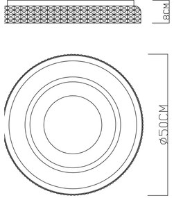 Globo 41290-52 - Plafoniera LED dimmerabile LUCKY LED/52W/230V + +TC
