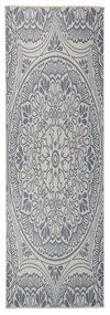 Tappeto Da Esterni A Tessitura Piatta 80x250 Cm Motivo Blu /