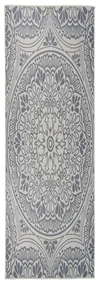 Tappeto Da Esterni A Tessitura Piatta 80x250 Cm Motivo Blu /