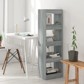 Libreria/divisorio grigio sonoma 40x30x135 cm