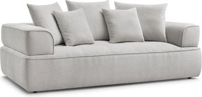 Divano grigio chiaro con rivestimento in ciniglia 237 cm Whesley – Bobochic Paris