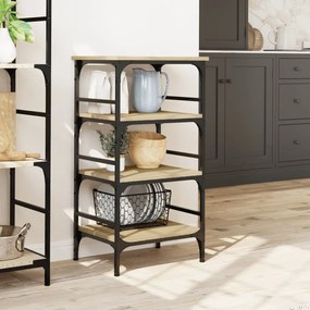 Carrello cucina rovere sonoma 45x35x89,5 cm legno multistrato