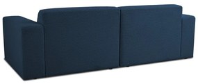 Divano bouclé blu scuro 228 cm Roxy - Scandic