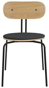 Sedia da pranzo nero-antracite Curious - UMAGE