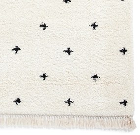 Tappeto bianco e nero Dots, 120 x 170 cm Boho - Think Rugs