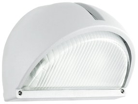 Applique Esterno Contemporanea Onja Alluminio Bianco Vetro 1 Luce E27