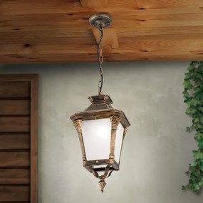 Orion - Lampada a sospensione per esterni AIKO 1xE27/60W/230V IP23 bronzo/patina