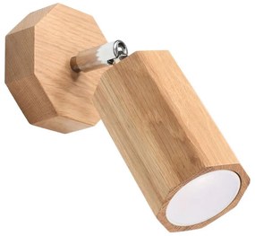 Sollux SL.1028 - Faretto da parete ZEKE 1xGU10/40W/230V rovere