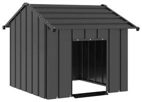 Casetta Per Cani Con Tetto 85x107x81 Cm Acciaio Zincato /