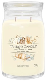 Soft Wool & Amber candela in giara grande Yankee Candle