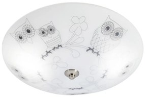 Plafoniera per bambini bianca con paralume in vetro ø 39 cm Ugglarp – Markslöjd