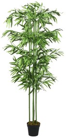 Albero Bambù Artificiale 576 Foglie 150 cm Verde