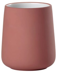 Tazza di terracotta rossa per spazzolini da denti Nova - Zone
