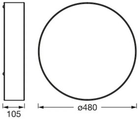 Ledvance - Plafoniera ORBIS PARIGI 3xE27/25W/230V nero