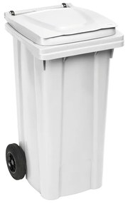 Bidone in polietilene alta densità STEFANPLAST carrellato 120 LT bianco 2 ruote