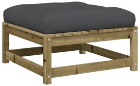 Set divani giardino 10 pz con cuscini legno impregnato di pino