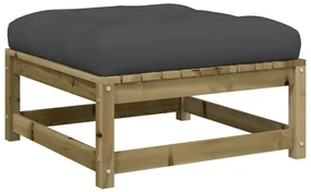 Set divani giardino 10 pz con cuscini legno impregnato di pino