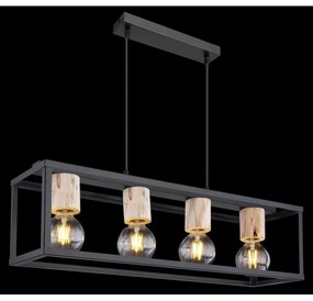 Globo 15476-4H - Lampadario a sospensione con filo HAGAR 4xE27/60W/230V