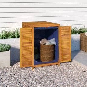 Contenitore Da Giardino 70x87x104cm İn Legno Massello Di Acacia /