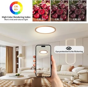 Brilagi - Plafoniera LED per bagno ULTRA SOTTILE LED/24W/230V Ø 42 cm oro rosa IP54