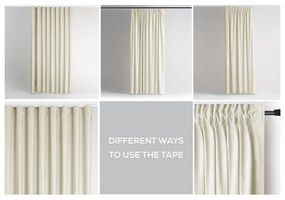 Tenda parzialmente oscurante color crema in velluto 140x245 cm Pleat – Restilo