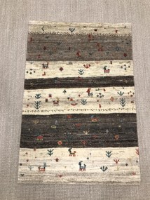 Gabbeh Tappeto 80 x 110 Beige (Iran) Annodato A Mano
