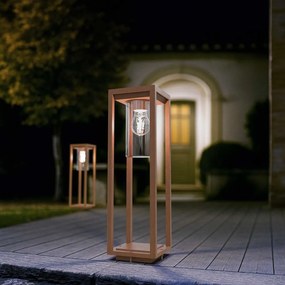 Paletto Lanterna CORTEN, 50cm, E27 - SERIE VIMO - Base E27