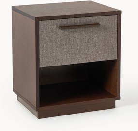 Comodino in legno con frontale imbottito Wisp