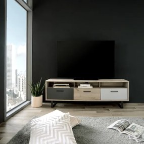 Mobile Porta TV 160 Cm Design Scandinavo Orlando Effetto Legno