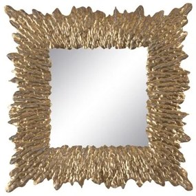 Specchio da parete Dorato Cristallo Ferro 74 x 7,5 x 74 cm
