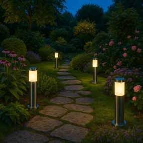 Lampada da esterno BROOKLYN 1xE27/60W/230V 45 cm IP44 cromo opaco