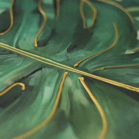 Quadro con elementi dipinti a mano 70x100 cm Monstera - Styler
