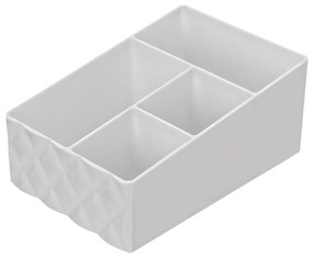 Organizer Porta Cosmetici Con 4 Scomparti Feridras "Smack" Bianco