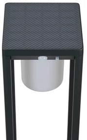 Paletto Lanterna Solare 80cm Nero con Sensore + Picchetto Colore Bianco Naturale 4.000K