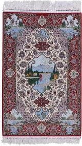 Isfahan Tappeto 170x110 (Iran) Annodato A Mano