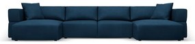 Divano angolare blu a U Esther - Milo Casa