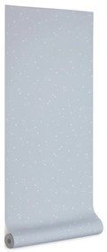 Kave Home - Carta da parati Ludmila grigia con stampa di stelle bianche 10 x 0,53 m FSC MIX Credit