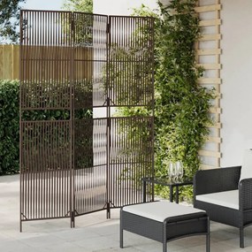 Divisorio Per Ambienti A 3 Pannelli Marrone İn Polyrattan /