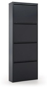Kave Home - Scarpiera Ode 50 x 136 cm con 4 ante grigio scuro