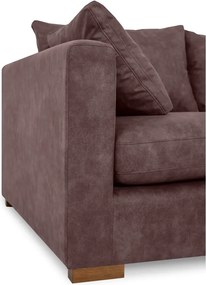 Divano in similpelle marrone scuro 266 cm Hamburg - Scandic