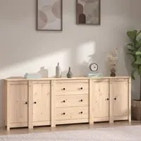 Credenza 230x35x80 cm in Legno Massello di Pinocod mxl 77368