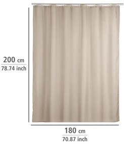 WENKO 20045100 - Tenda da doccia 180x200 cm beige