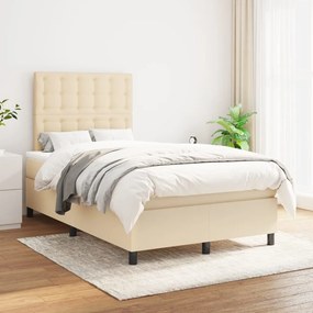 Giroletto A Molle Con Materasso Crema 120x200 Cm İn Tessuto /