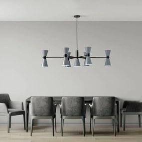 Lampadario Design Graal nero 13x E27 MILOOX