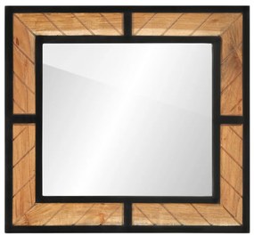 Specchio Da Bagno 60x1x55 Cm İn Legno Massello Di Acacia /