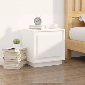 Comodino Bianco 44x35x45 Cm İn Legno Multistrato /