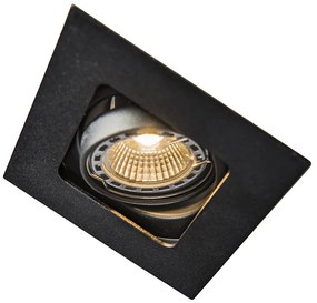 Set di 6 faretti da incasso quadrati neri orientabili - Artemis