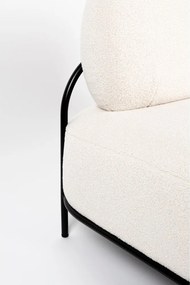 Divano bouclé crema 125 cm Polly - White Label